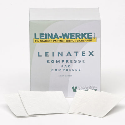 10x10cm Leinatex Kompresse, aluminiumbedampft,
