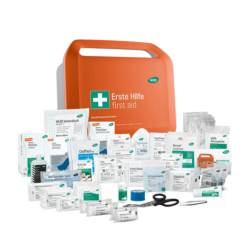 WERO Smart Case GROSS Allround Plus – Erste-Hilfe-Koffer nach DIN 13169, erweitert, detektierbar