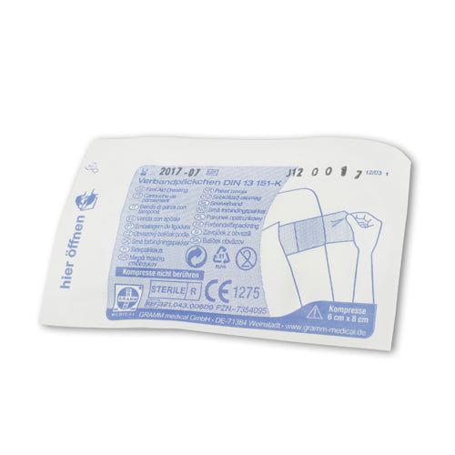 Verbandpäckchen DIN 13151-K, 60x80mm, steril