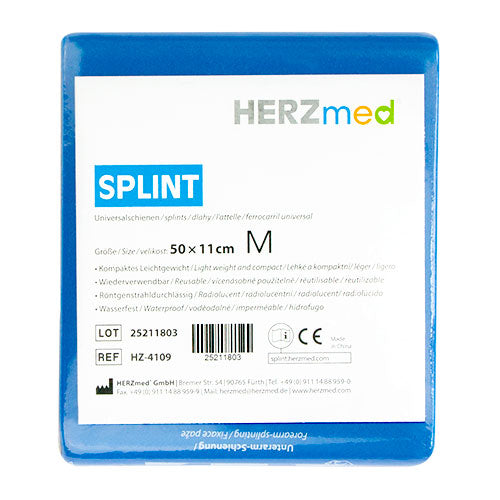 HERZmed SPLINT Größe M – 50 x 11 cm - blau-grau