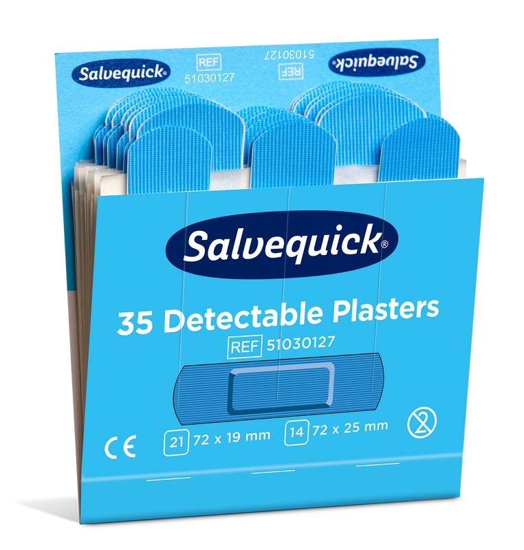 Salvequick Pflaster blau detektierbar