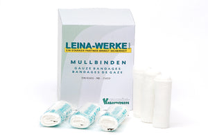 6cmx4m Mullbinde, weiß, starr, einzeln verpackt