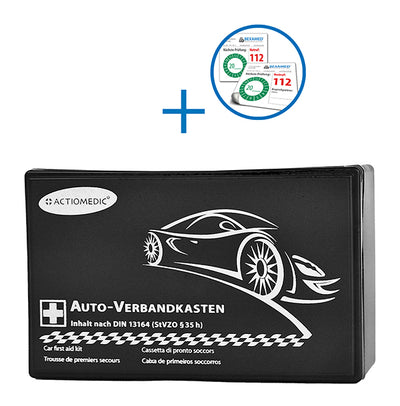 KFZ Verbandkasten DIN 13164 schwarz (Kunststoff)