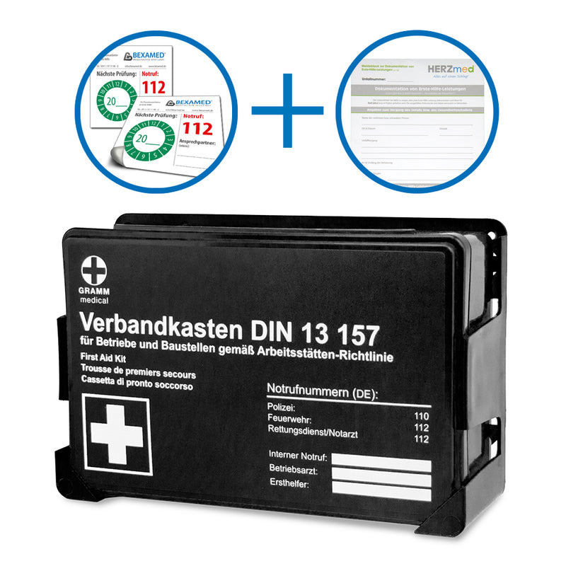 Betriebsverbandkasten DIN 13157 schwarz
