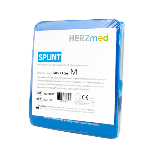 HERZmed® SPLINT Größe M – 50 x 11 cm - blau-grau