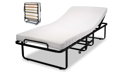 Klappbett mit verstellbarem Kopfteil Gästebett 90x200 cm