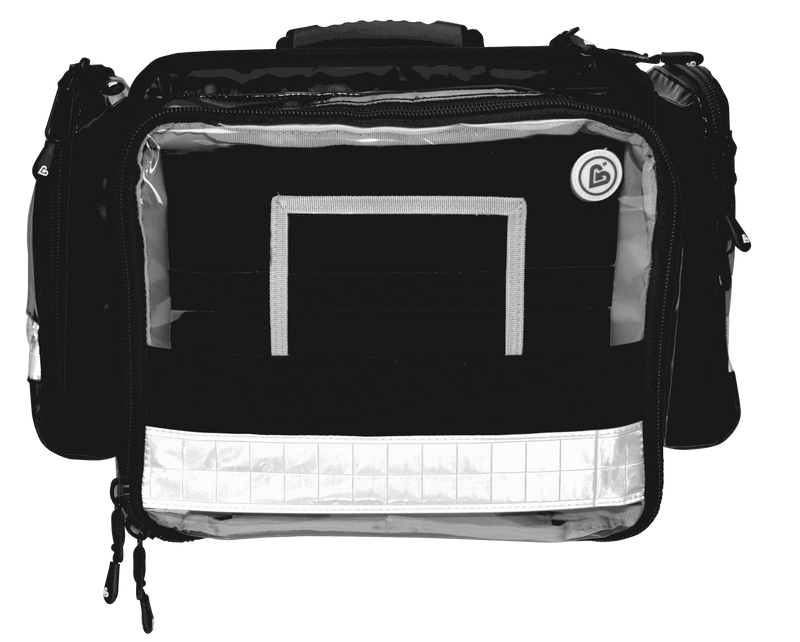 SET AED 3100 und FLEX Notfalltasche mit Zubehör