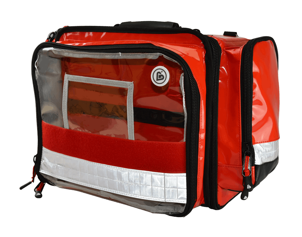 SET AED 3100 und FLEX Notfalltasche mit Zubehör