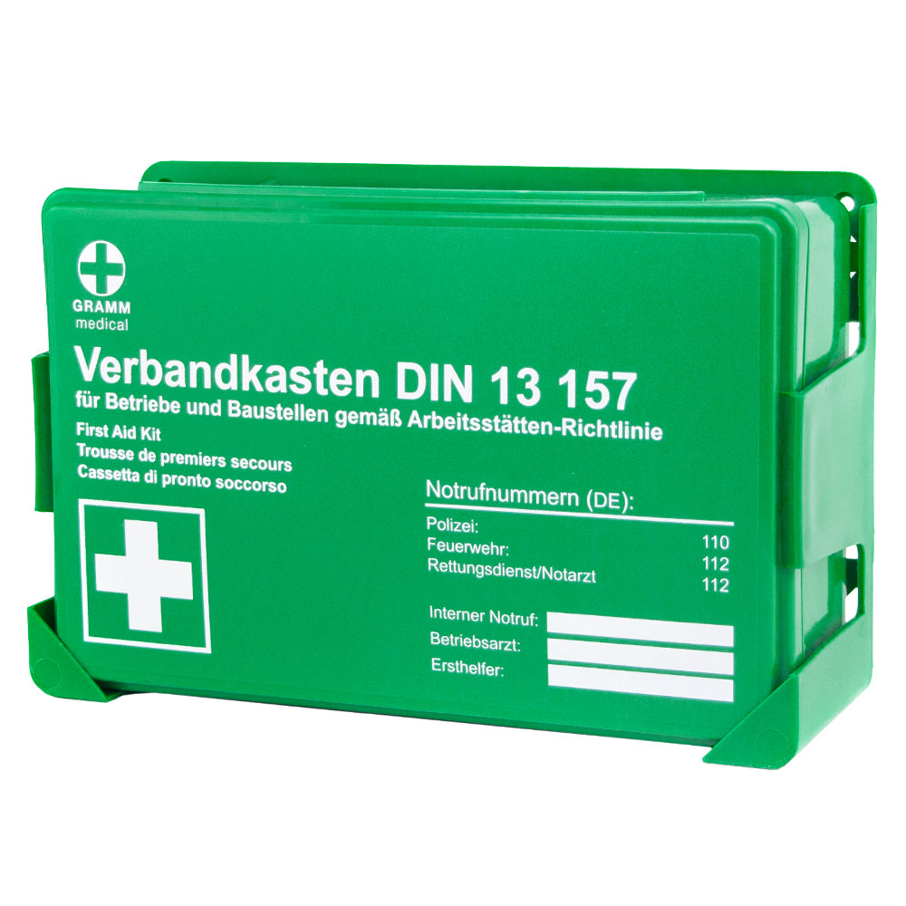 DIN 13157 Betriebsverbandkasten (GRÜN) mit Zubehör - MedicGate Store