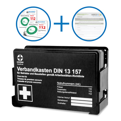 Betriebsverbandkasten DIN 13157 schwarz