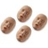 Prestan Face Skin Replacement for Child Manikin, 4-Pack (Dark Skin)